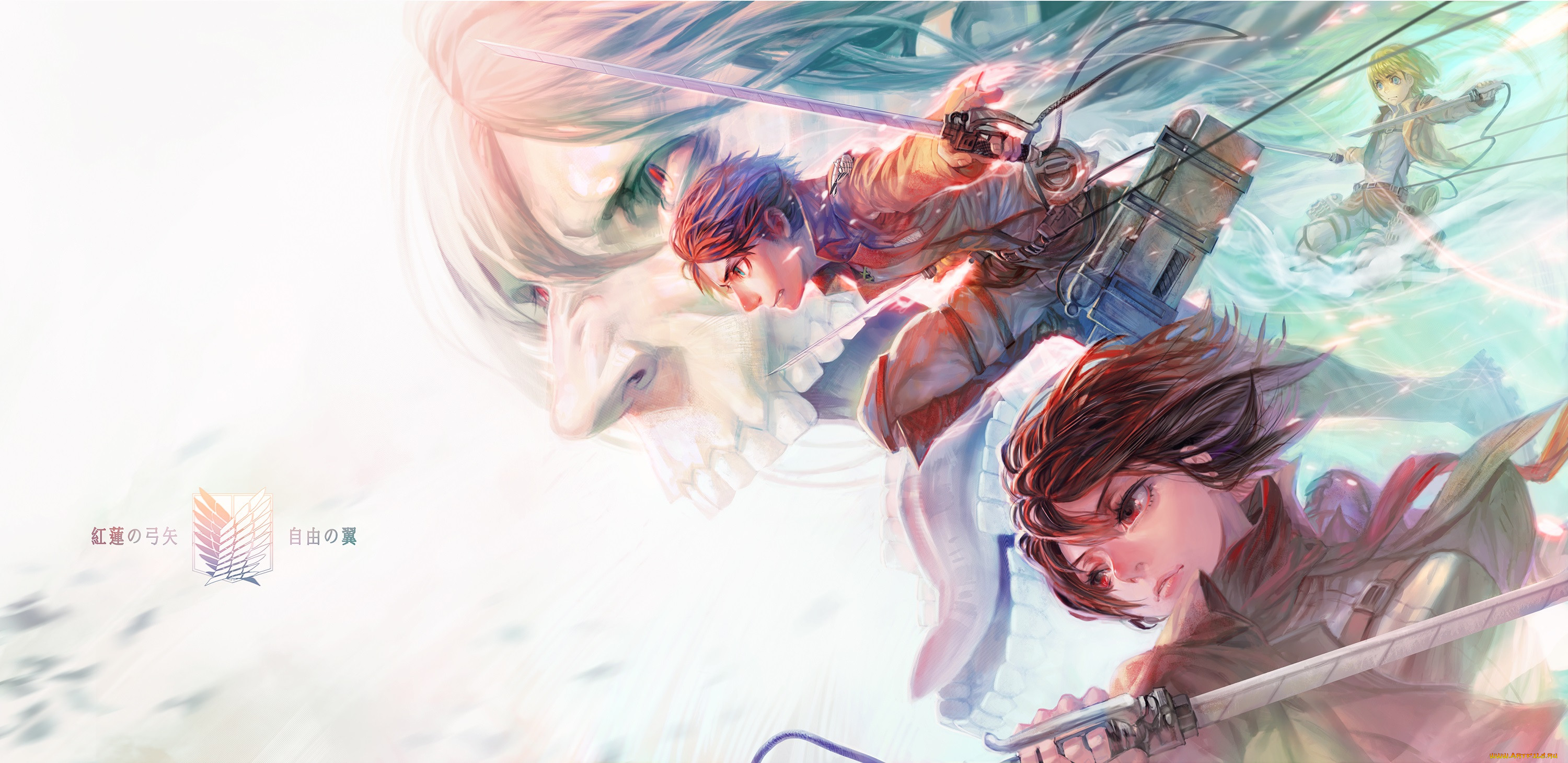 , shingeki no kyojin, , eren, jaeger, mikasa, ackerman, armin, arlert